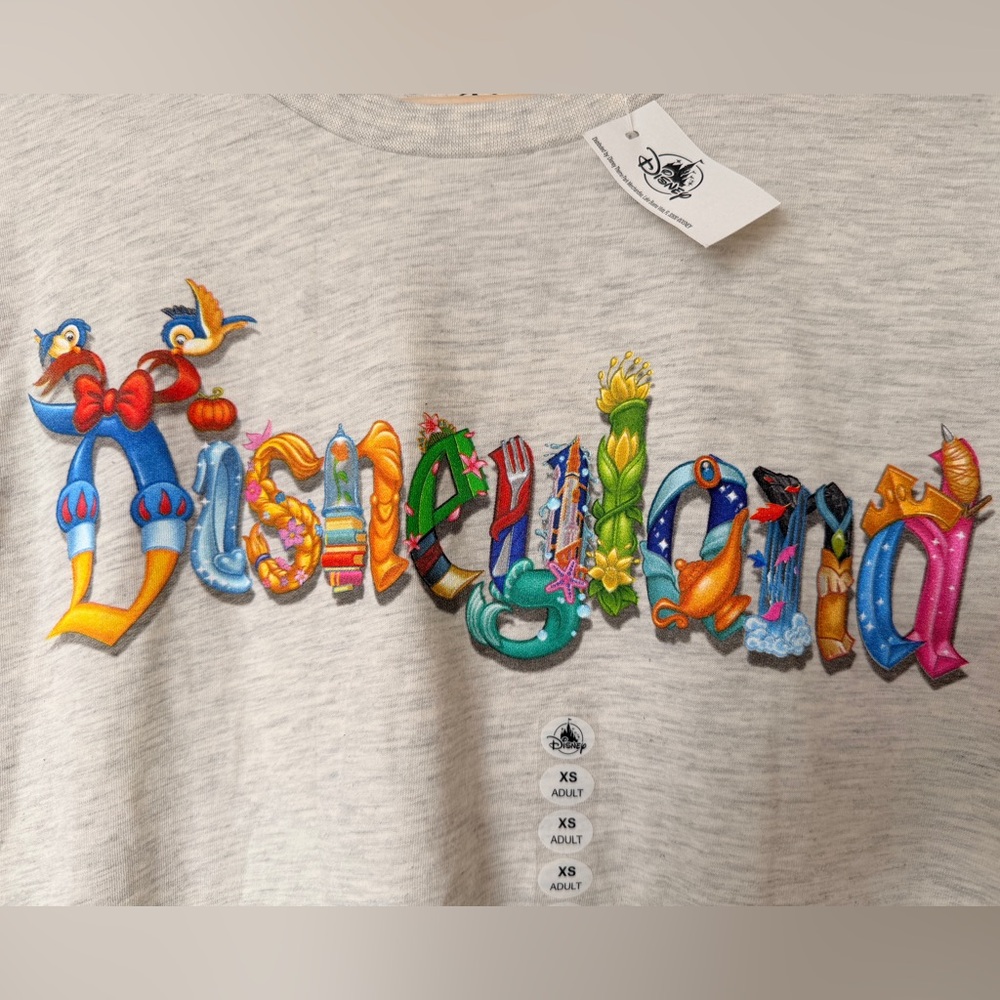 Disneyland Resort Princess Character Letters T-Shirt Disney Parks - Adult XS NWT - Picture 3 of 6